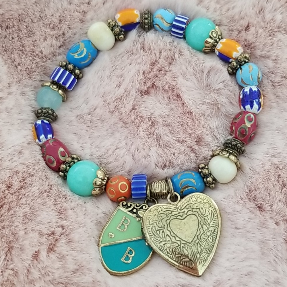 BLOND AMSTERDAM Bracelet w/brass heart locket